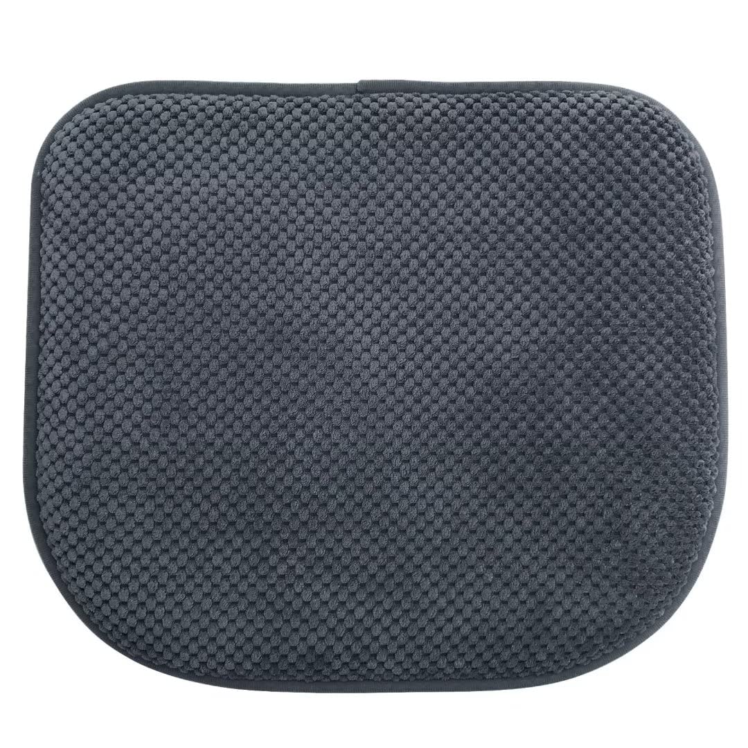 Grey Foam Seat Cushions Kitchen Chairs Pads for Dining Chairs Non Slip Office Seat Cushions Washable U Shaped Soft Thick Large Metal Wooden Chair Cushions,17" x 15"