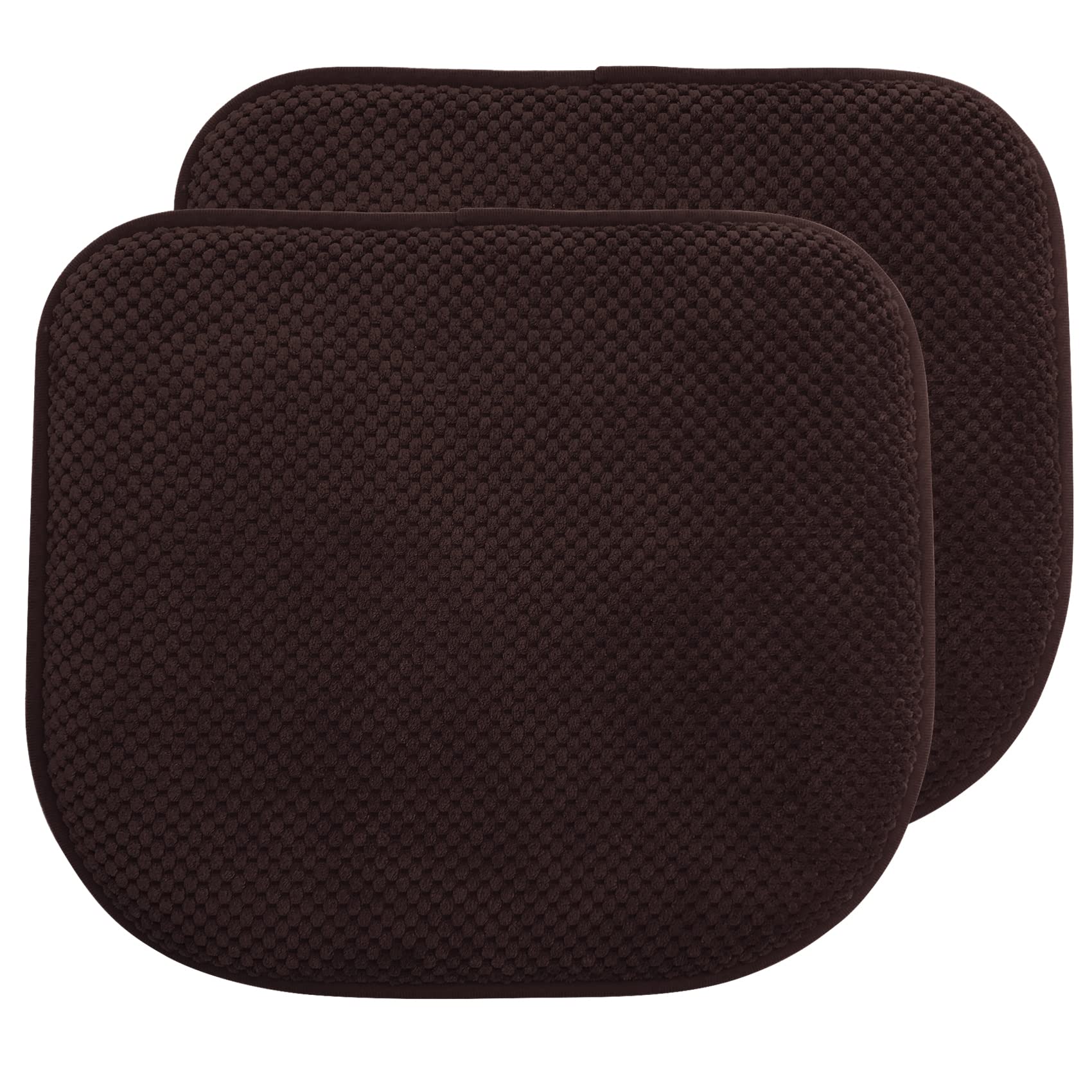 Grey Foam Seat Cushions Kitchen Chairs Pads for Dining Chairs Non Slip Office Seat Cushions Washable U Shaped Soft Thick Large Metal Wooden Chair Cushions,17" x 15"