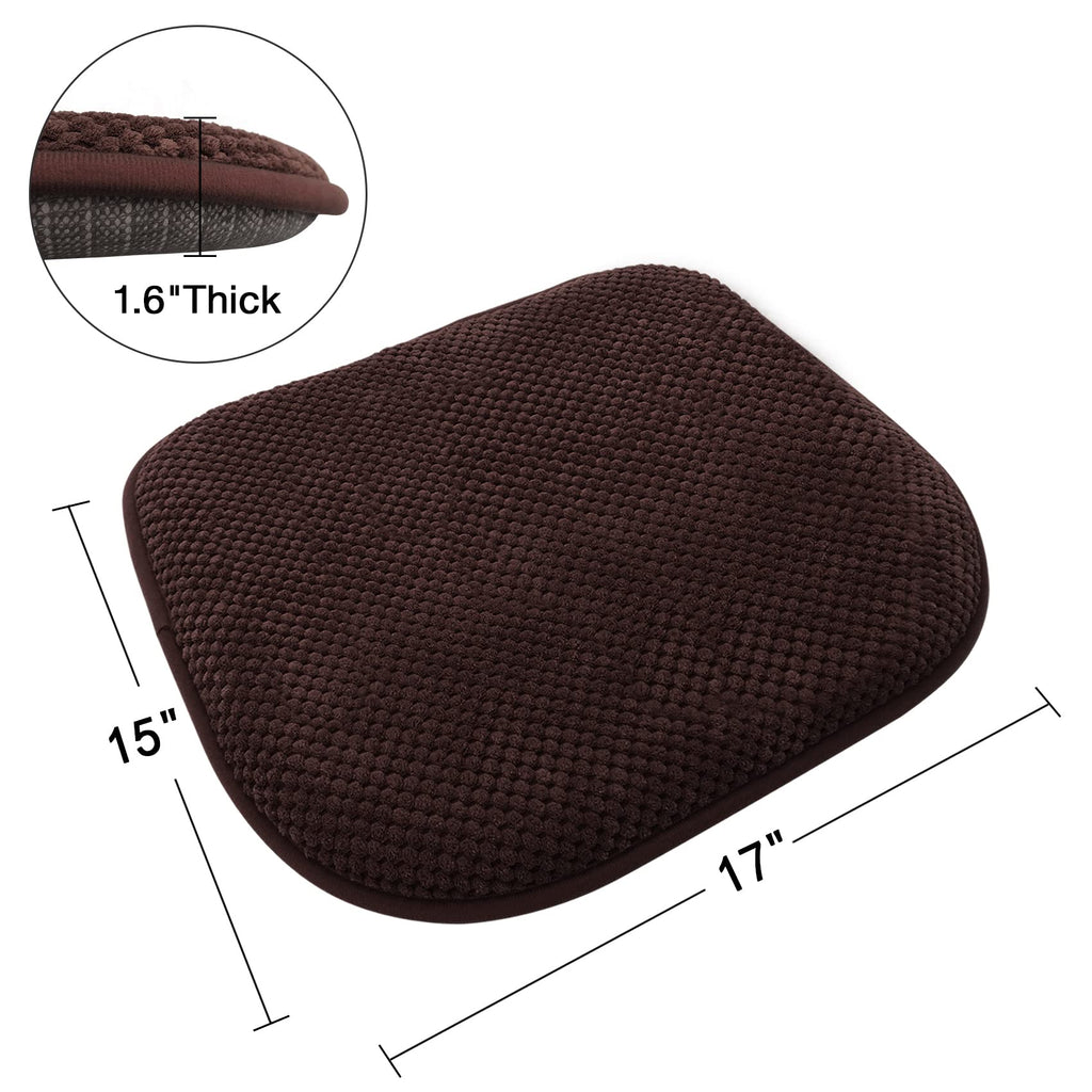 Grey Foam Seat Cushions Kitchen Chairs Pads for Dining Chairs Non Slip Office Seat Cushions Washable U Shaped Soft Thick Large Metal Wooden Chair Cushions,17" x 15"