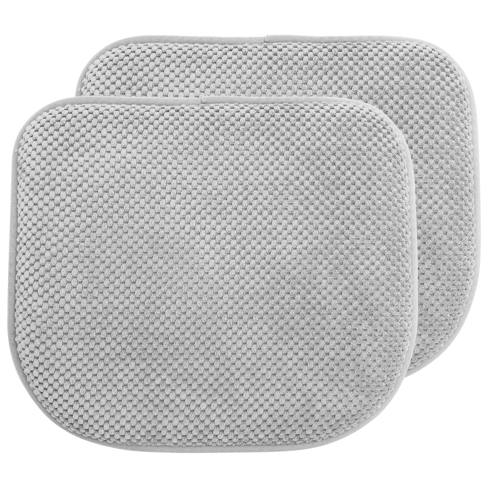 Grey Foam Seat Cushions Kitchen Chairs Pads for Dining Chairs Non Slip Office Seat Cushions Washable U Shaped Soft Thick Large Metal Wooden Chair Cushions,17" x 15"