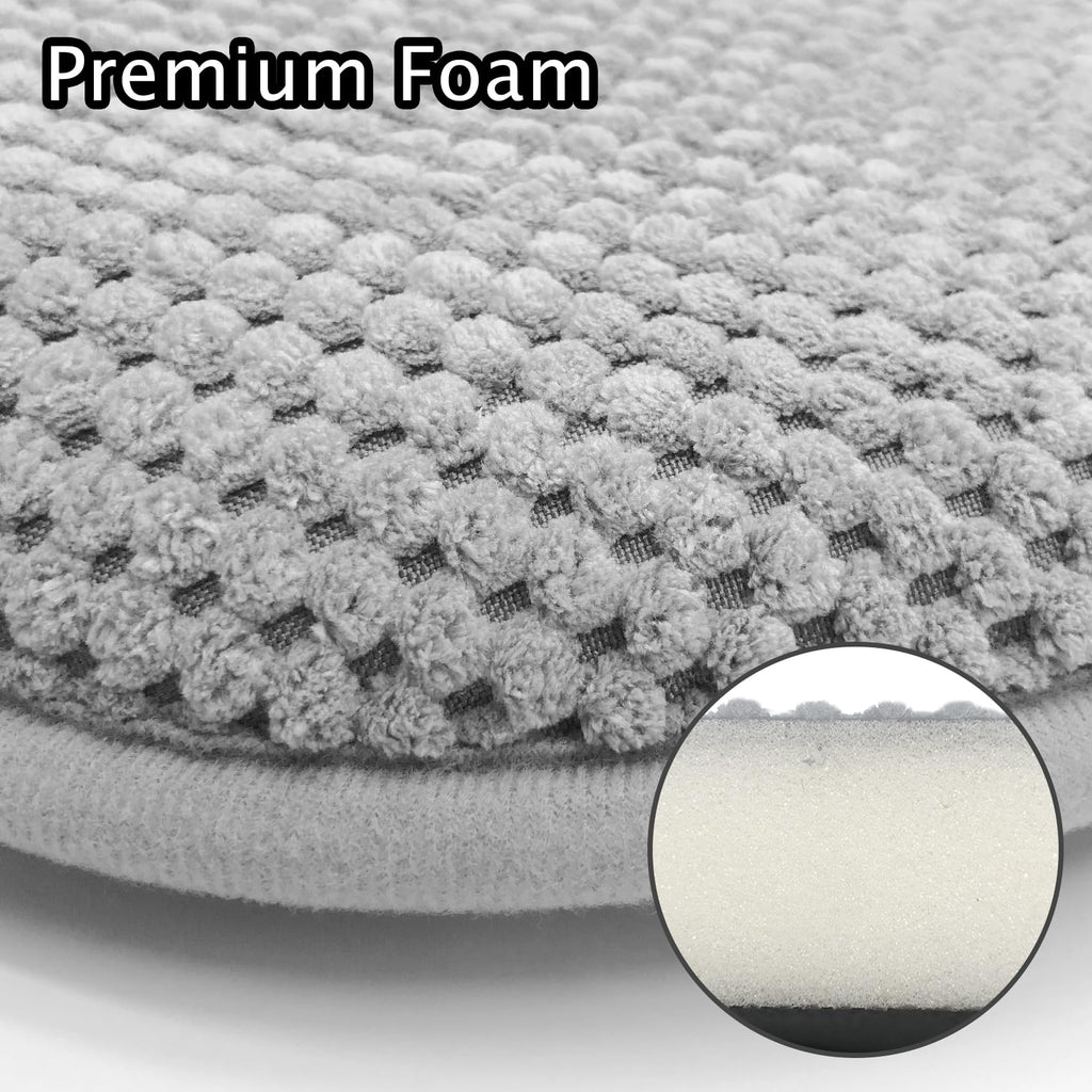 Grey Foam Seat Cushions Kitchen Chairs Pads for Dining Chairs Non Slip Office Seat Cushions Washable U Shaped Soft Thick Large Metal Wooden Chair Cushions,17" x 15"