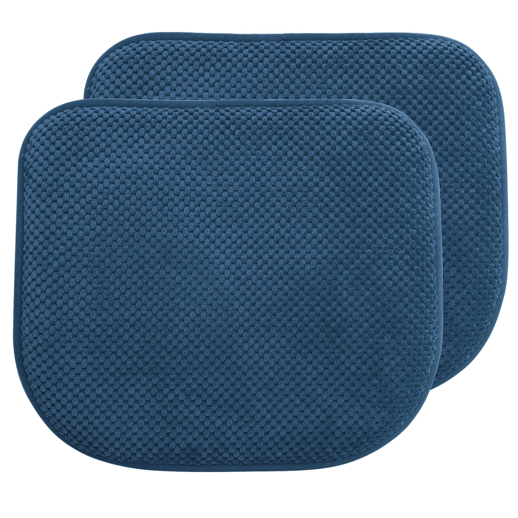 Grey Foam Seat Cushions Kitchen Chairs Pads for Dining Chairs Non Slip Office Seat Cushions Washable U Shaped Soft Thick Large Metal Wooden Chair Cushions,17" x 15"