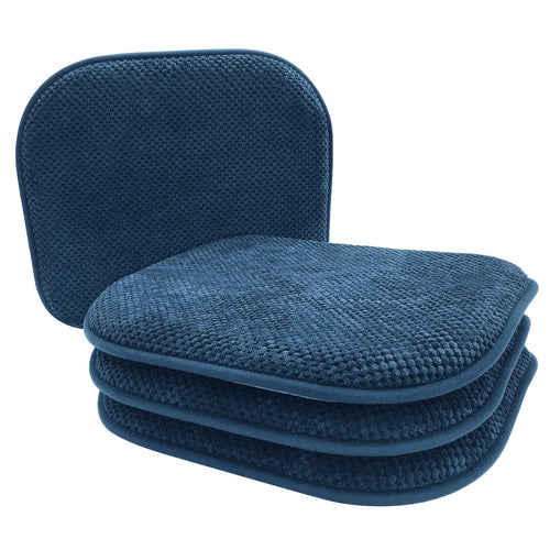 Grey Foam Seat Cushions Kitchen Chairs Pads for Dining Chairs Non Slip Office Seat Cushions Washable U Shaped Soft Thick Large Metal Wooden Chair Cushions,17" x 15"