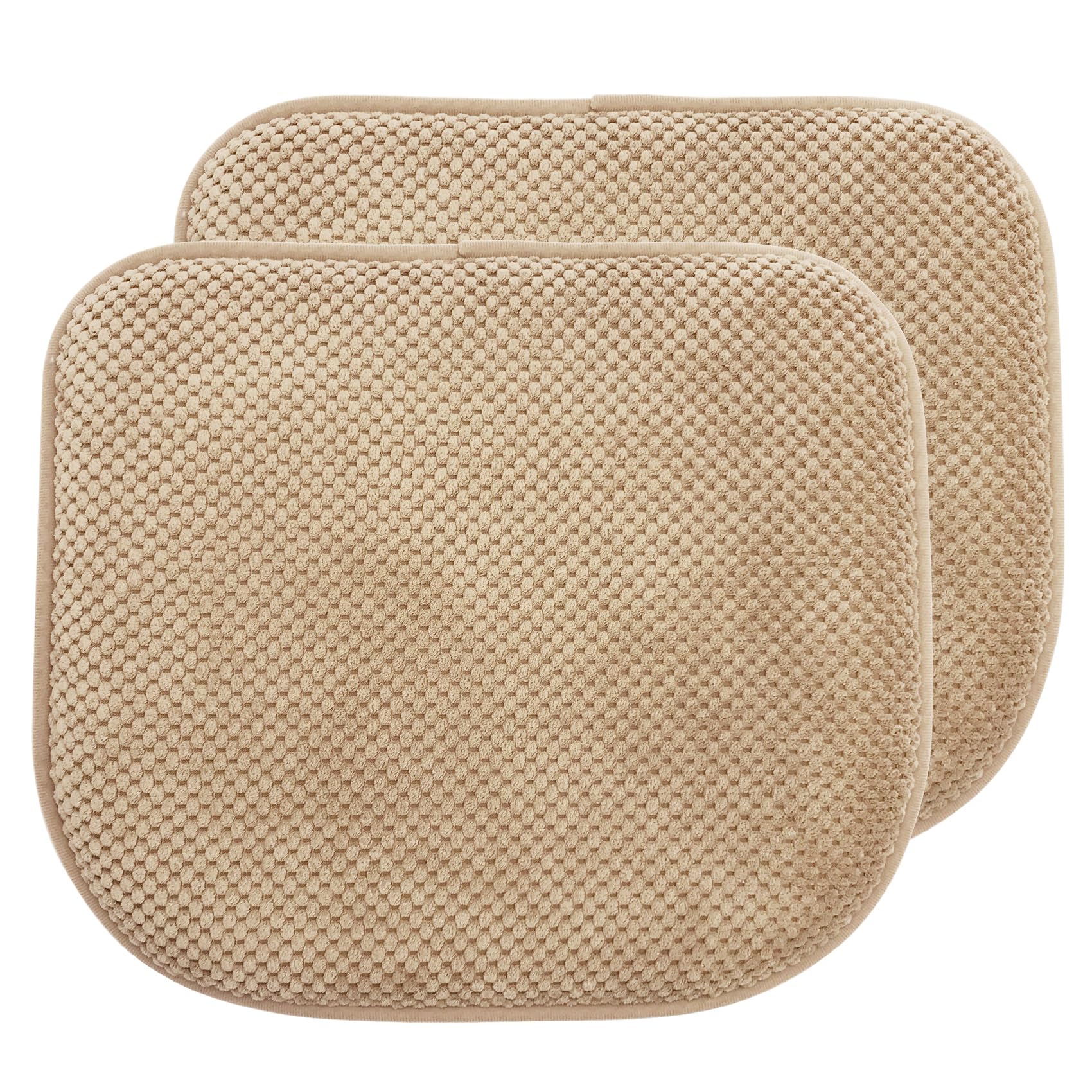 Grey Foam Seat Cushions Kitchen Chairs Pads for Dining Chairs Non Slip Office Seat Cushions Washable U Shaped Soft Thick Large Metal Wooden Chair Cushions,17" x 15"